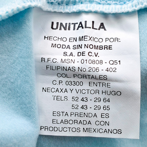 Blusa Azul Cielo, Asimétrica, Manga Abierta, Cuello Drapeado (Usado)