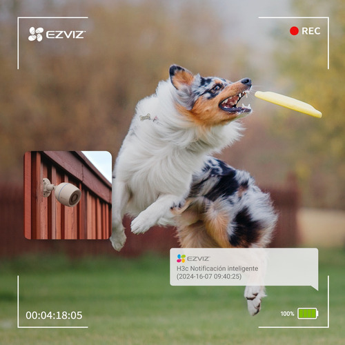 Cámara Seguridad Ezviz Ip Wifi Exterior Fullcolor 4mp + 32gb