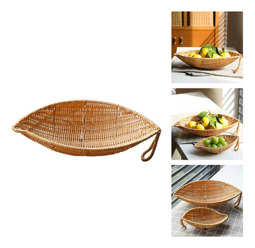 Cesta De Mimbre Hecha A Mano Para Servir Verduras, Cestas De