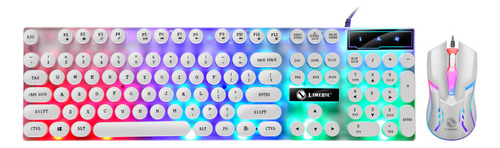Combo De Teclado Y Ratón Retroiluminado Con Cable Con Diseño