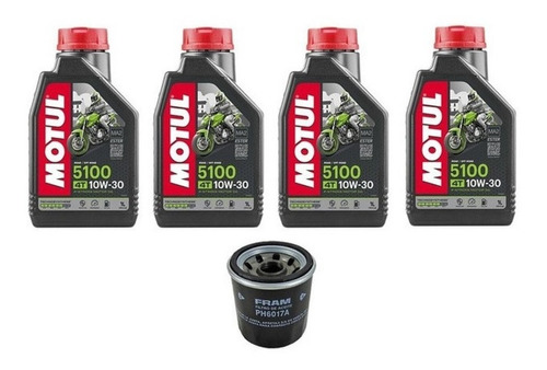 Óleo Motul +filtro Fram Honda Nc 700x 12-15 6017 5100 10w30