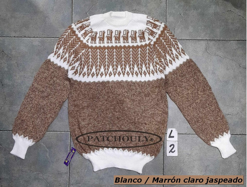 Imagen 3 de 9 de Sweater Pullover Lana Alpaca Llama Talle L Unisex Cap.fed.