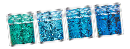 4 Piezas De Confeti De Copos De Papel De Aluminio Azul Verde