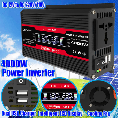 Kit De Inversor 600w+100w Panel Solar +controlador De 50a