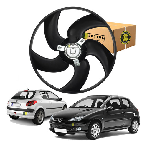 Eletroventilador Ventoinha Radiador Peugeot 206 1.0 1.4 S/ar