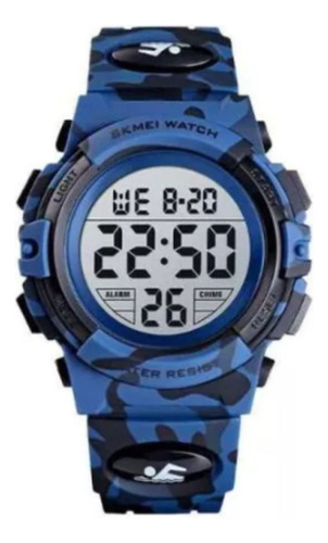 Reloj Skmei 1548cmdkbu Digital Hombre Camuflaje Azul
