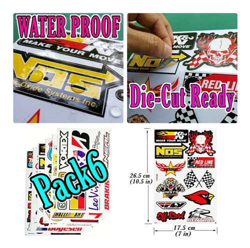 Coches Motorsport Nos Hot Rod Drag Racing Lote De 6 Calco...