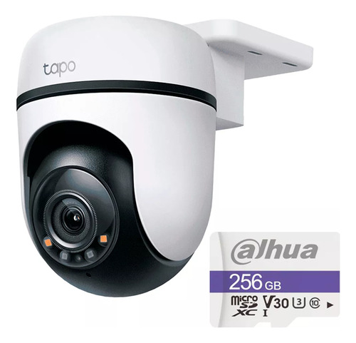 Cámara Tp-link Ip Wifi Motorizada Para Exterior De 3 Mp Micrófono Y Bocina Integrados Con Memoria Microsd De 256gb