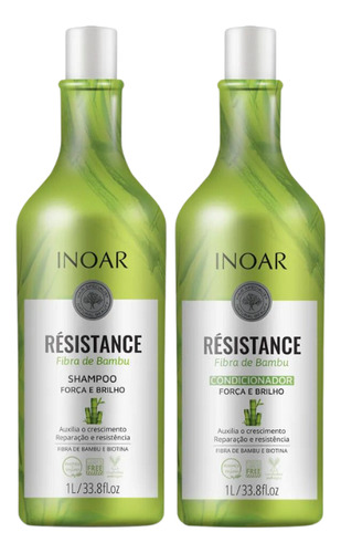 Kit Inoar Shampoo 1000ml+cond 1000ml Fibra De Bambu