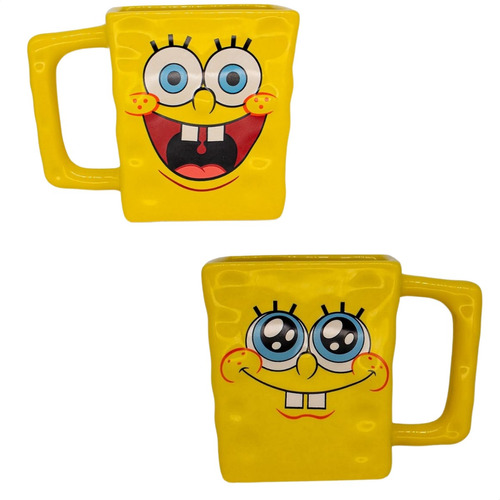 Caneca Bob Esponja 3d Geek Nerd Porcelana Decorativa Linda