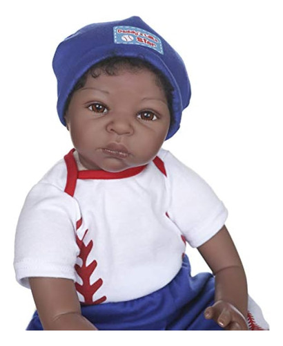 Black Reborn Baby Dolls Boy 22inches Realistic Newborn Cute 
