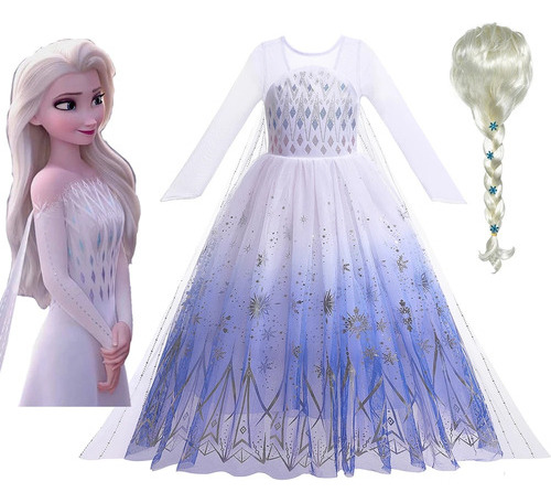 Vestido De Fiesta De Princesa Elsa De Frozen Para Niñas