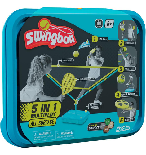Juego De Swingball 5 En 1 Para Exteriores: Incluye FĂștbol, Y