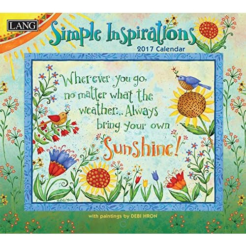 2017 Simple Inspirations Wall Calendar, 13.375 X 24 Inc...