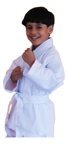 Kimono Jiu-jitsu Judô Infantil 1 Fit Promocional Branco