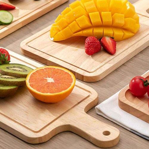 Tabla Para Picar Rectangular Con Mango De Madera