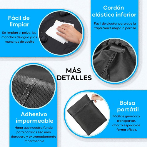 Cubierta para Parrilla de Barbacoa,300D funda asador weber de 29 Pulgadas,impermeables, duradero y conveniente, Anti-UV Cubierta para Asador,Prueba lágrima,con Bolsa de Almacenamiento Impermeable
