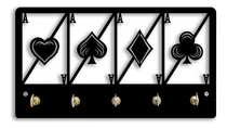 Comprar Porta Llaves Calado De Cartas De Poker Negro