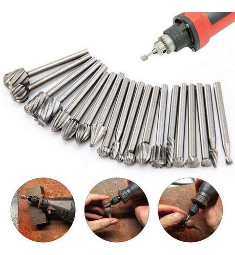 Kit De 20 Brocas De Carburo De Madera Para Dremel Mototool