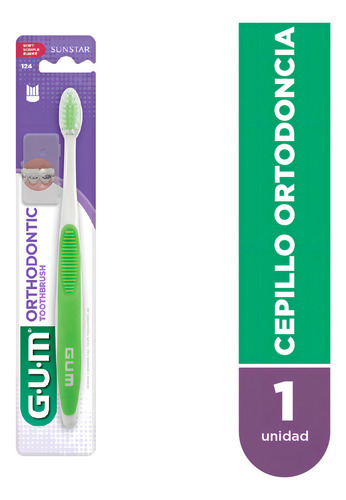 Gum Orthodontic - Cepillo Ortodóntico Con Tapa - 4 Hileras