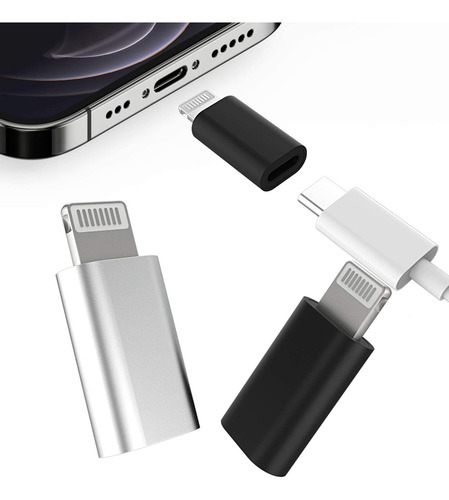 Adaptador Otg Para Iphone / Ipad / Lightning A Hembra Tipo C Plateado / No Compatible Con Audio