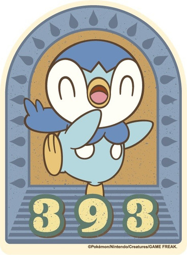 Pokemon Sticker Travel Retro Piplup Marca Ensky