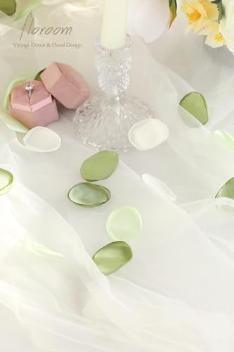 Floroom 300 Piezas De Pétalos De Rosa Verde Salvia Verde El
