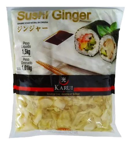 Conserva Gengibre Choga Gari Karui Sushi 1,01kg Drenado