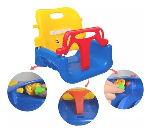 Columpio Silla 3 En 1 Ajustable Portátil Niños Asiento Bebé