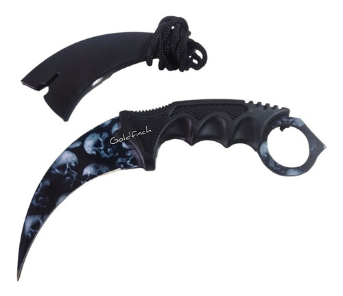 Cuchillo Kerambit Cs Go Smokeskull Con Filo Funda 