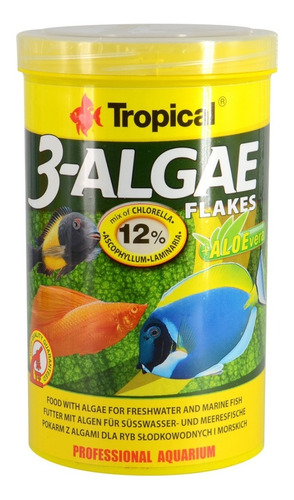 Tropical 3-algae Flakes 50g Ração P/ Peixes Herbivoros Mlful