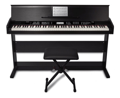 Nuevo Piano Digital Alesis Virtue Black X Us 88 Teclas Silla