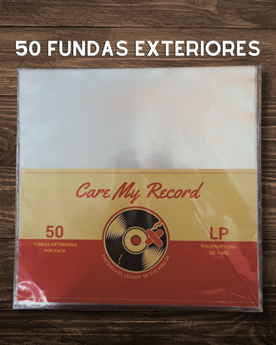 Care My Record Fundas Exteriores Para Vinilo (pack De 50)