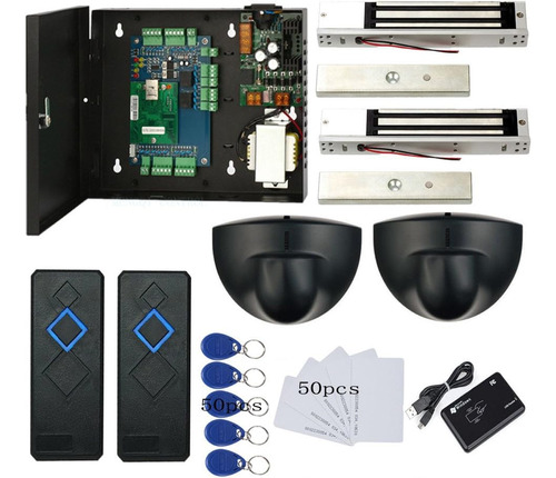 Tcpip 2 Puertas Cerradura Magnética (600lbs) Sistemas De Con