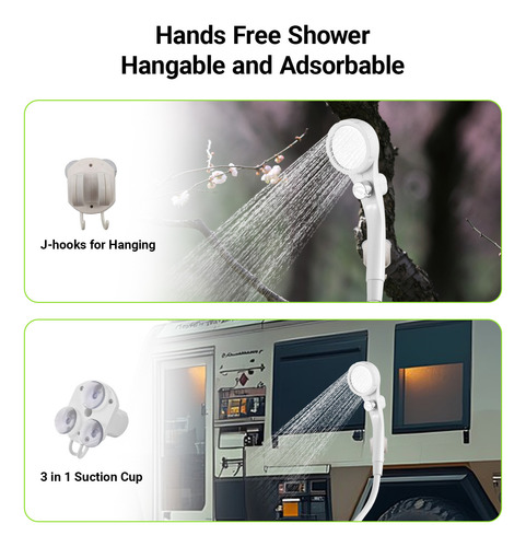 Duchas Portatiles Camping, Regadera Portatil, Led 5200mah
