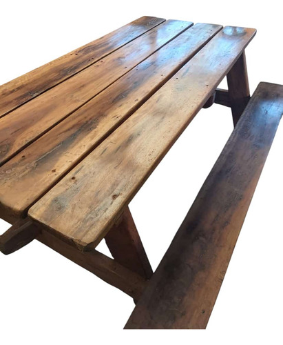 Mesa De Quincho Madera Dura Marrón