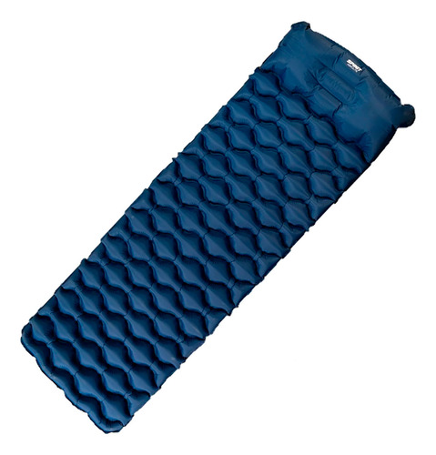 Aislante Con Almohada Spinit Aerolite Camping Azul