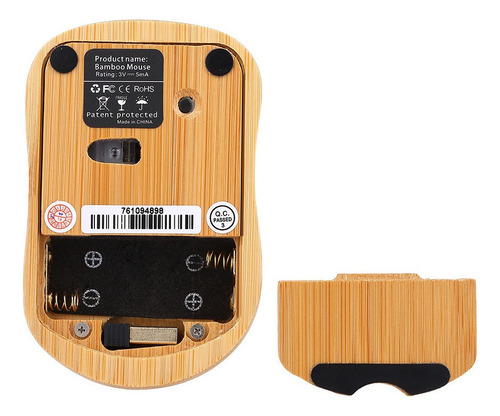 Ts 2.4g Inalámbrico De Bambú Pc Teclado Y Ratón Combo