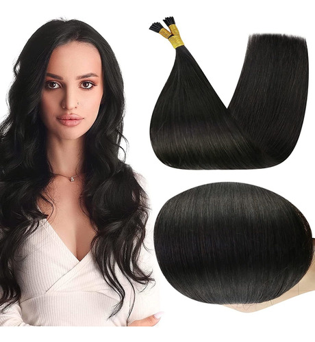 Extensiones Cabello Real 16in 40pz 40gr Negro Natural