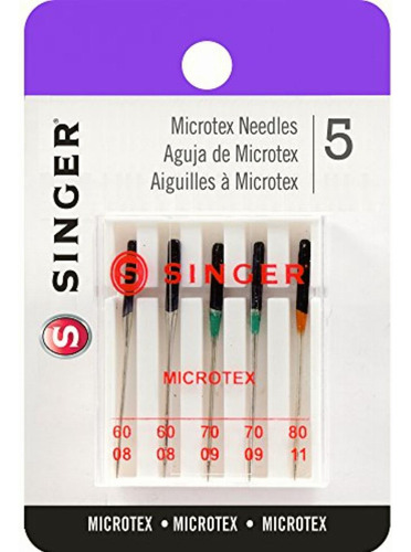 Singer 04708 Agujas De Coser Universales Microtex, Tamaños