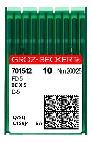 Aguja Groz-beckert 200/25 Para Costales Y Sacos Fd5/d-5/bcx5