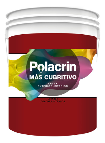 Pintura Premium Polacrin 10 Lts Latex Cubritiva Interior Ext