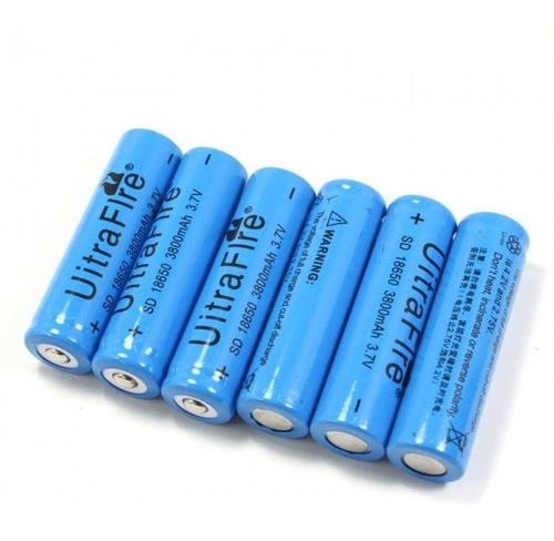 X5 Baterias 18650 Recargables 3.7v 3800mah Para Linterna Led