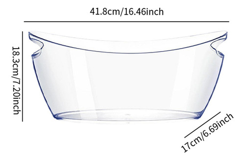 Cubo De Hielo Transparente Para Enfriar Vino Y Champán, Con
