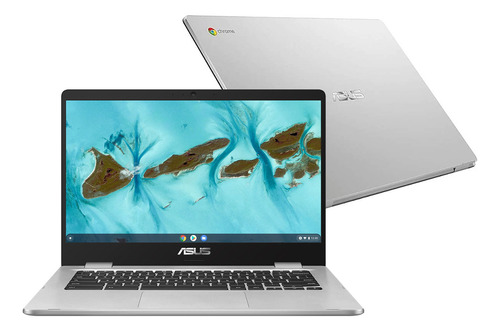 Notebook Asus 14'' N4020 4gb 64gb Chrome Color Plateado