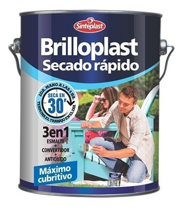 Sintetico Brilloplast 3 En 1 Secado Rápido X 1litro