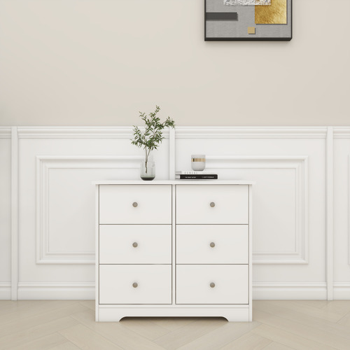 Mueble Buro Organizador Cómoda 6 Cajoneras Multiuso Blanco