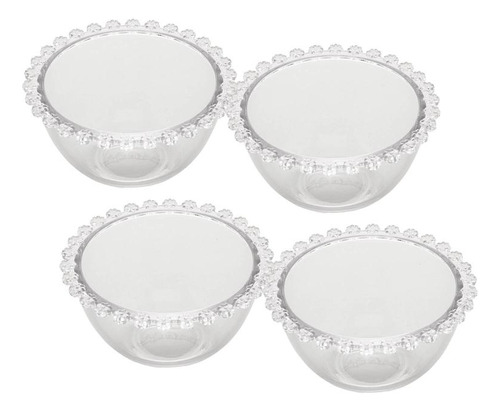 4 Bowls Wolff Daisy De Cristal Incolor