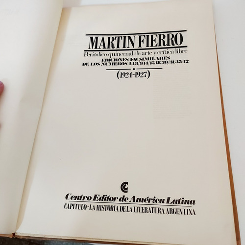 Martín Fierro - Ediciones Facsimilares (1924-1925). (Usado)