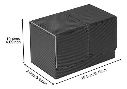Card Deck Box Protectores De Tarjetas De Juego Negro Y Gris